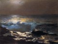 Moonlight Wood Island Lumière réalisme marine peintre Winslow Homer